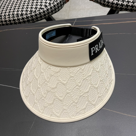 Prada Small Fragrant Wind Shade UV Protection Empty Top Hat  Sunhat - Image 3