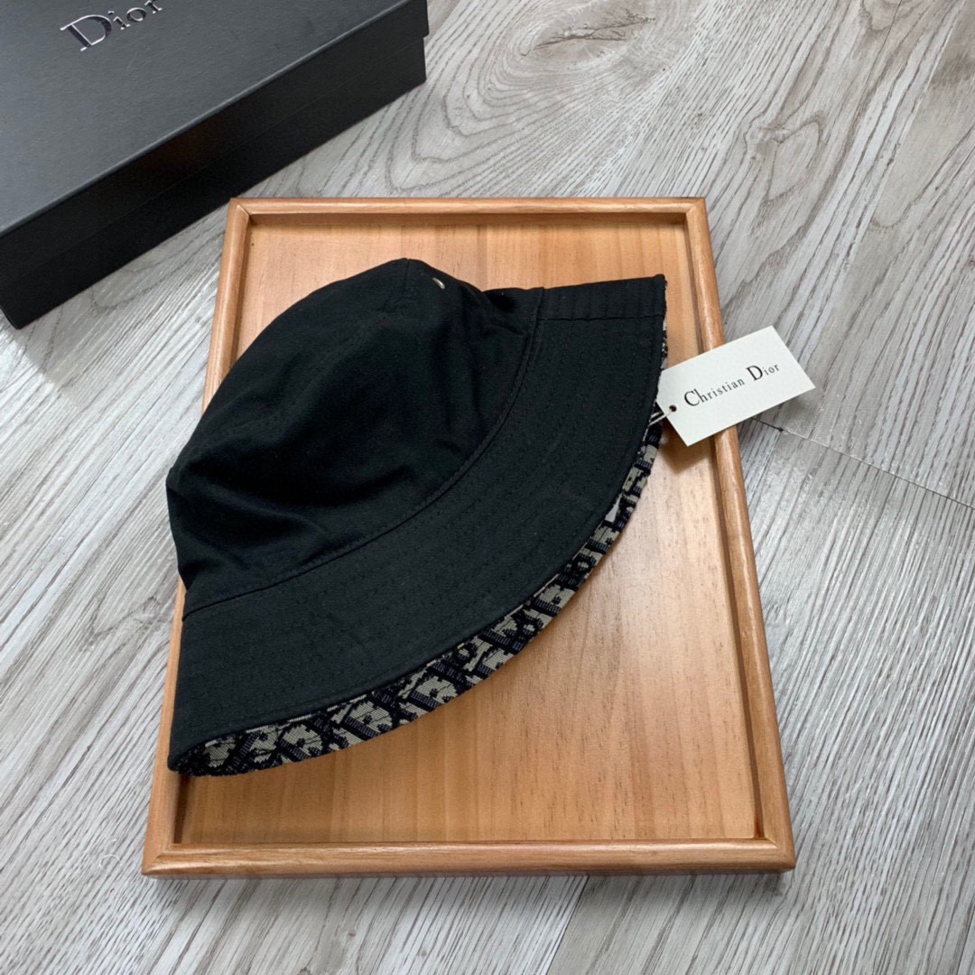 Dior Double Sided Cotton Printed Fisherman's Hat Sunhat - Image 3