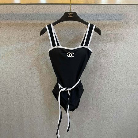 Chanel Bow One-piece Swimsuit Swimwear