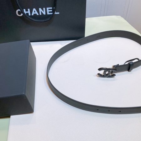 Chanel Belt With Double C Buckle Black Black-Toned Metal Women Belt 30MM - Image 5