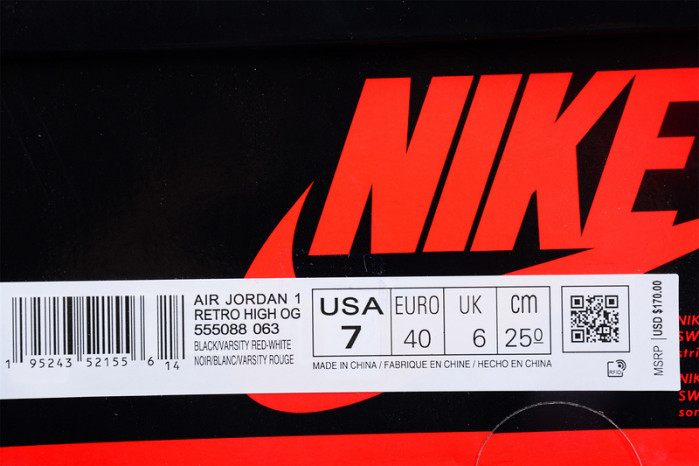 AIR JORDAN 1 HIGH OG BRED PATENT 555088-063 - Image 13