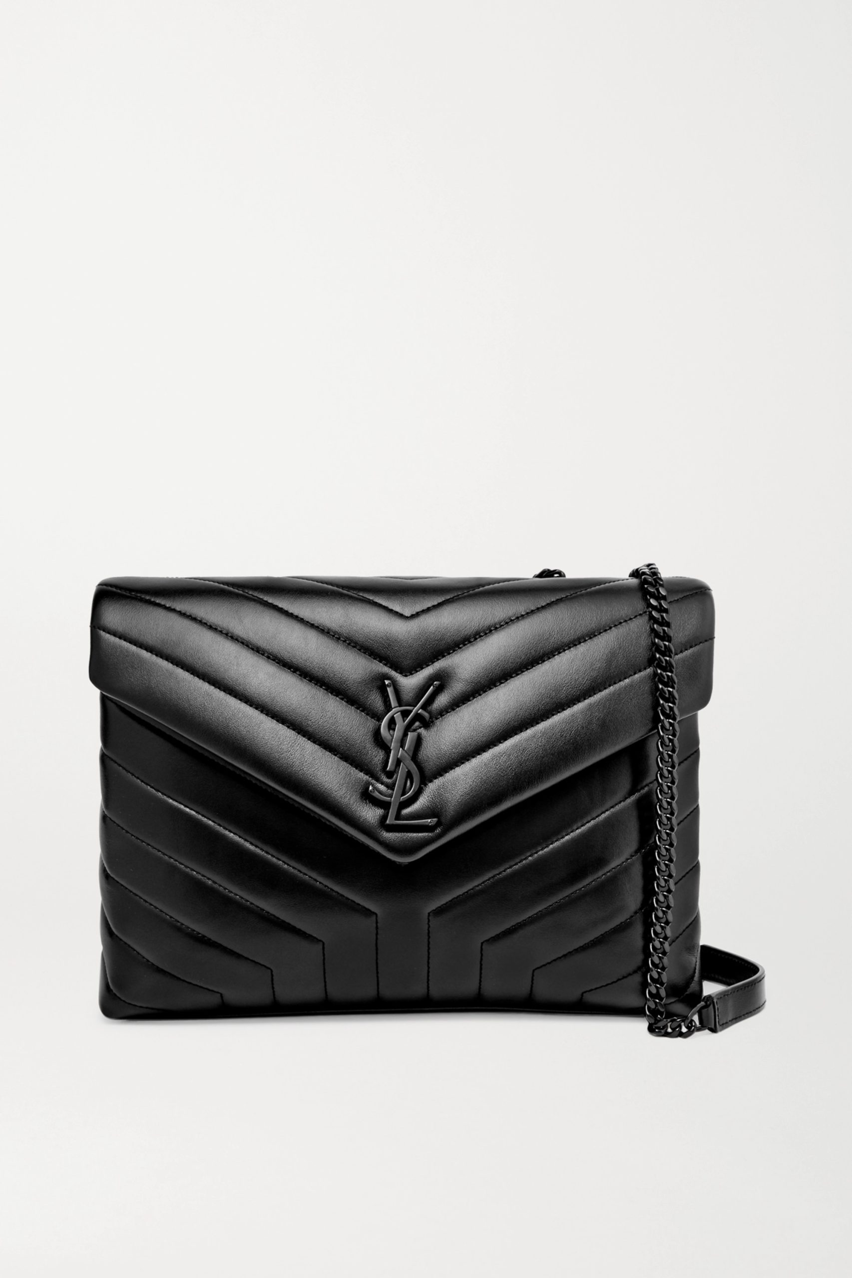 SAINT LAURENT Loulou medium quilted leather shoulder bag black - Image 1
