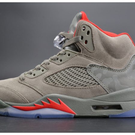 Bape x Air Jordan 5 Trophy RoomCamo university red mens 136027-051