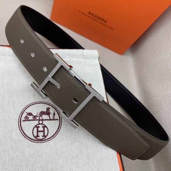 Hermes H Belt Buckle & Reversible Brown For Women, Women Belt 380MM