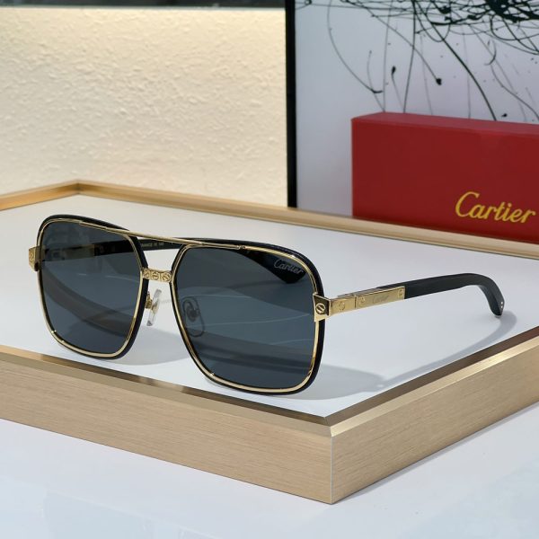 Cartier Metal Side Color Matching Aviator Sunglasses Top quality