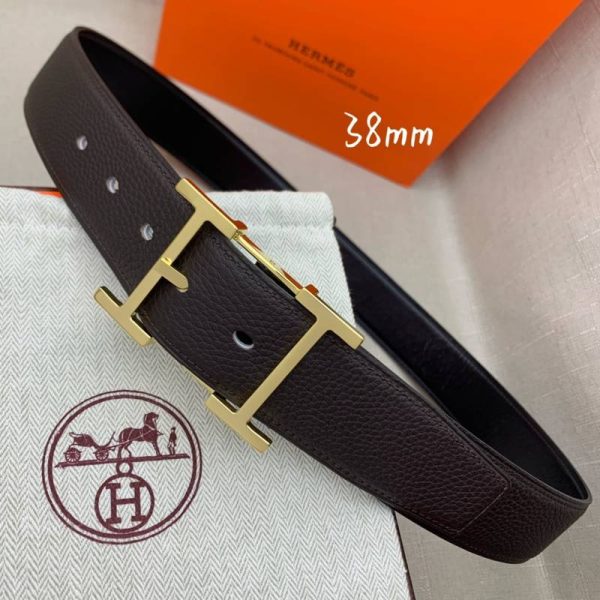 Hermes H Belt Buckle & Reversible Black For Women, Women Belt 380MM