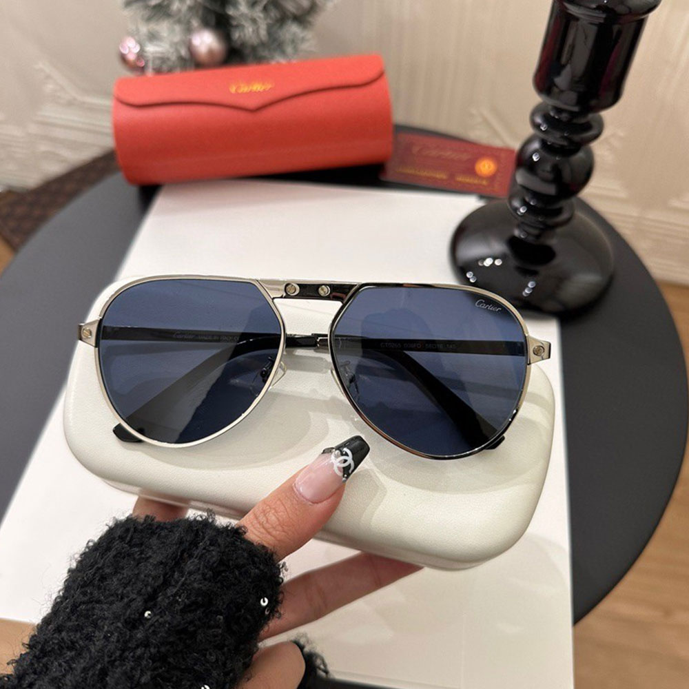 Cartier Metal irregular Line Sunglasses Top quality - Image 1