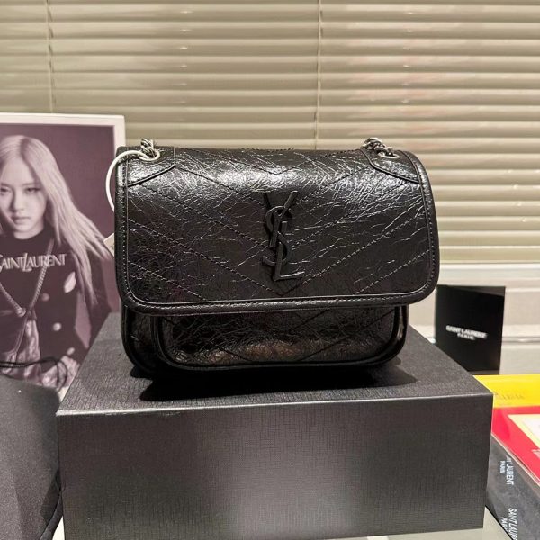Saint Laurent YSL Niki Baby In Vintage Leather