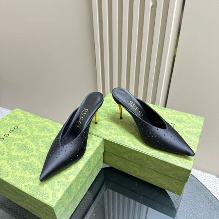 Gucci Pointed Toe High Heel Slippers Slide Sandal - Image 5