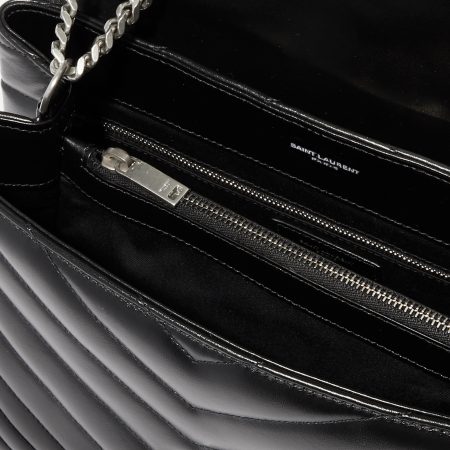 SAINT LAURENT Loulou medium quilted leather shoulder bag black - Image 6