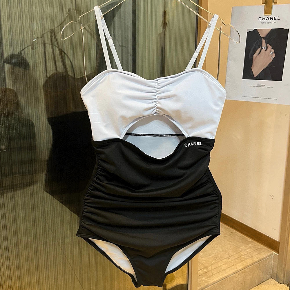 Chanel Suspender One-piece Swimsuit   Swimwear - Image 1