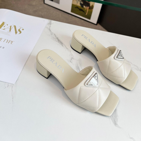 Prada 3.5CM Thick Slide Heels - Image 3