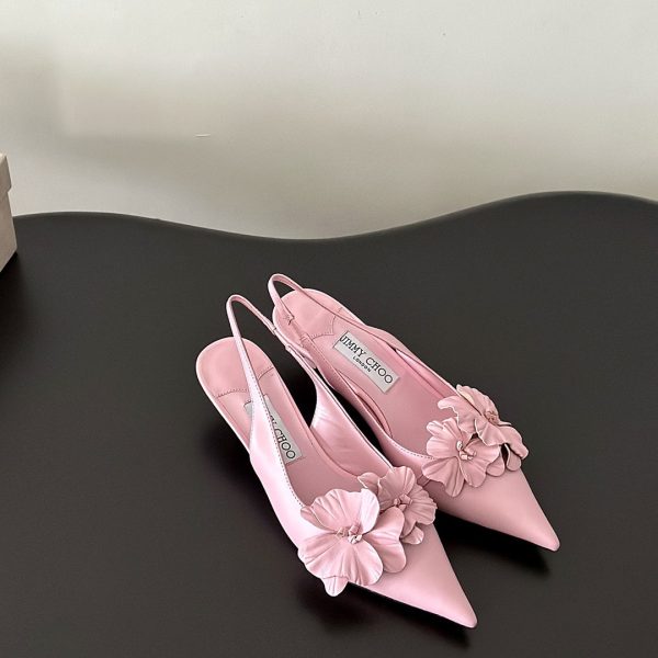 Jimmy Choo 3CM Stiletto Building And Baotou Slide Sandal