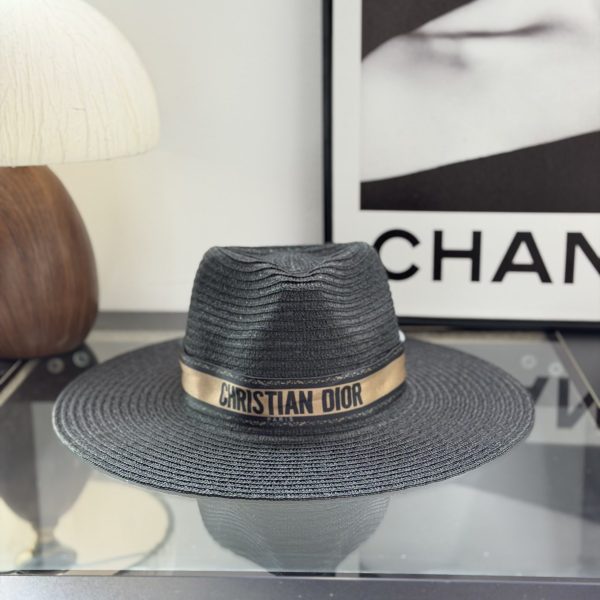Dior Flat-Brimmed Straw Hat