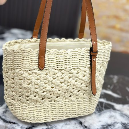 Loewe Anagram Basket Woven Shopping Bag - Image 7