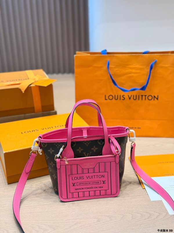 LV Neverfull BB Bandouliere Inside Out Tote Bag