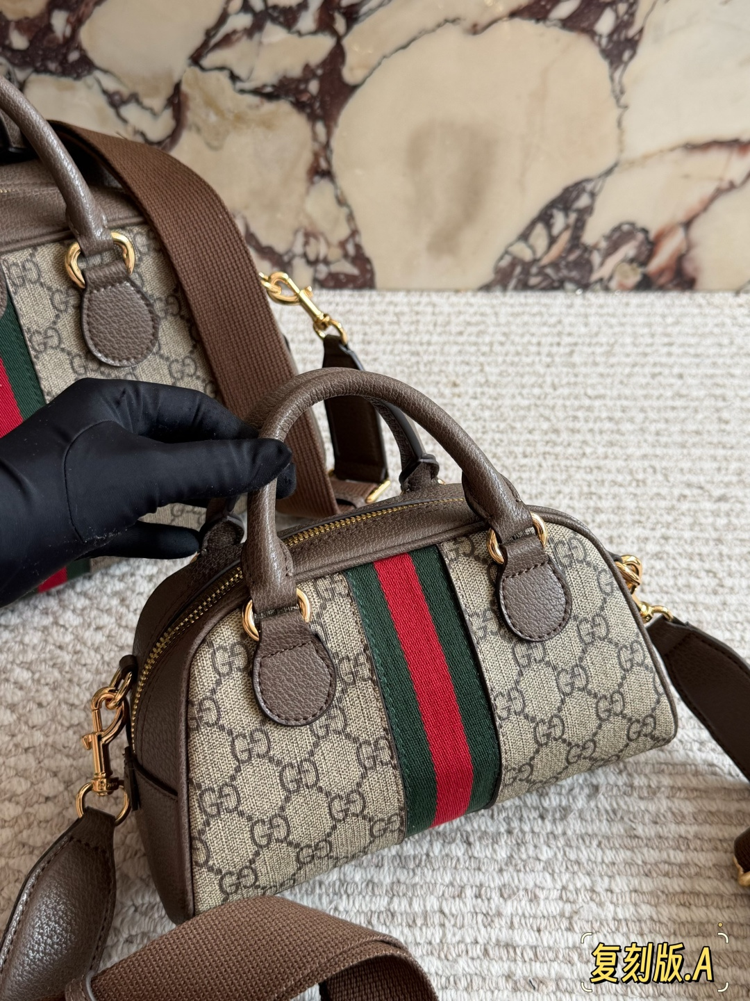 Gucci GG Supreme Ophidia GG Top Handle Bag - Image 6