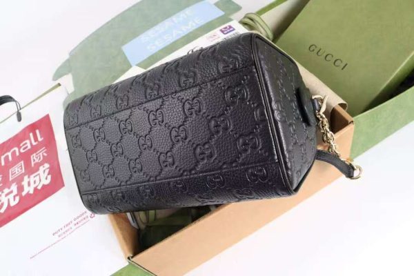 Gucci GG Emblem Medium Boston Black Top Quality