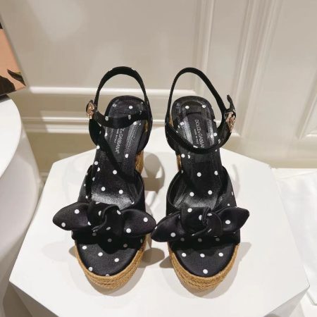 Dolce & Gabbana Hemp Rope Wedge Sandals - Image 2