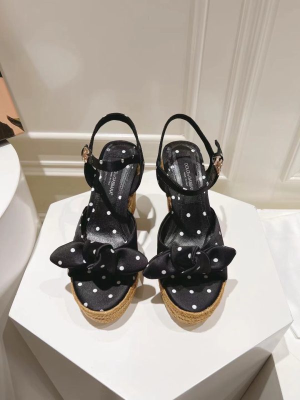 Dolce & Gabbana Hemp Rope Wedge Sandals