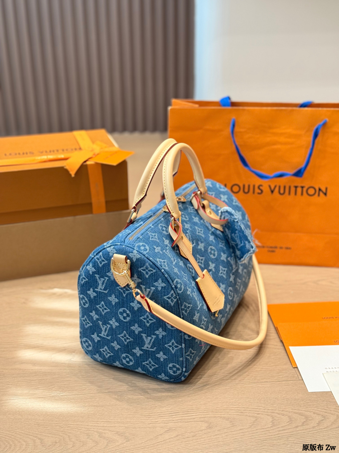 LV Speedy Soft 30 Monogram Denim Bag - Image 6