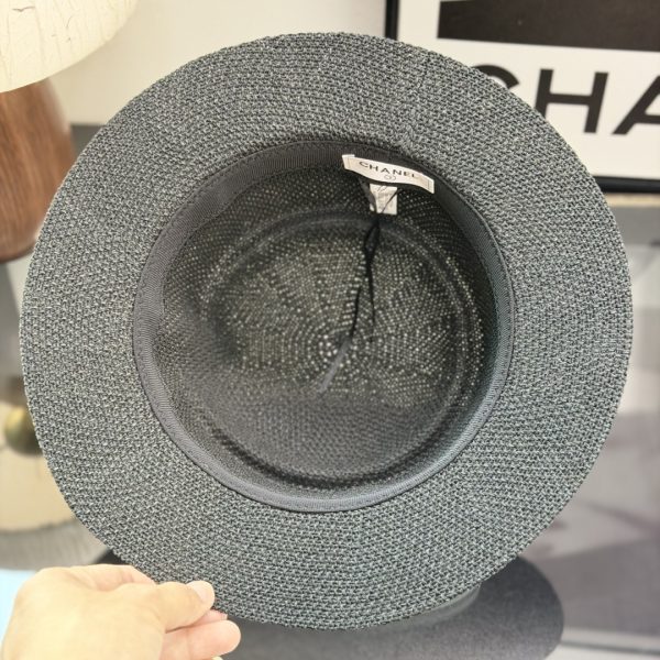 Chanel Flat-Brimmed Straw Hat