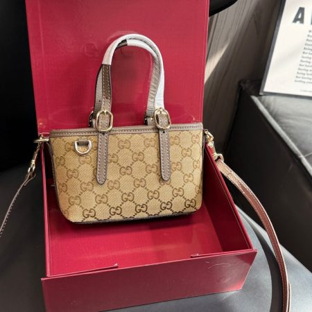 Gucci GG Emblem mini Denim bag - Image 4