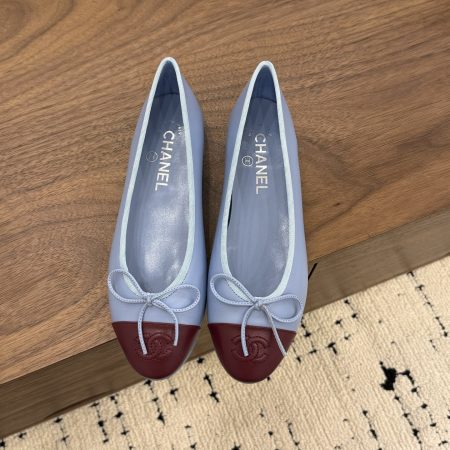 Chanel 26S Matthieu Blazy's Ballet Flats Burgundy Blue - Image 1