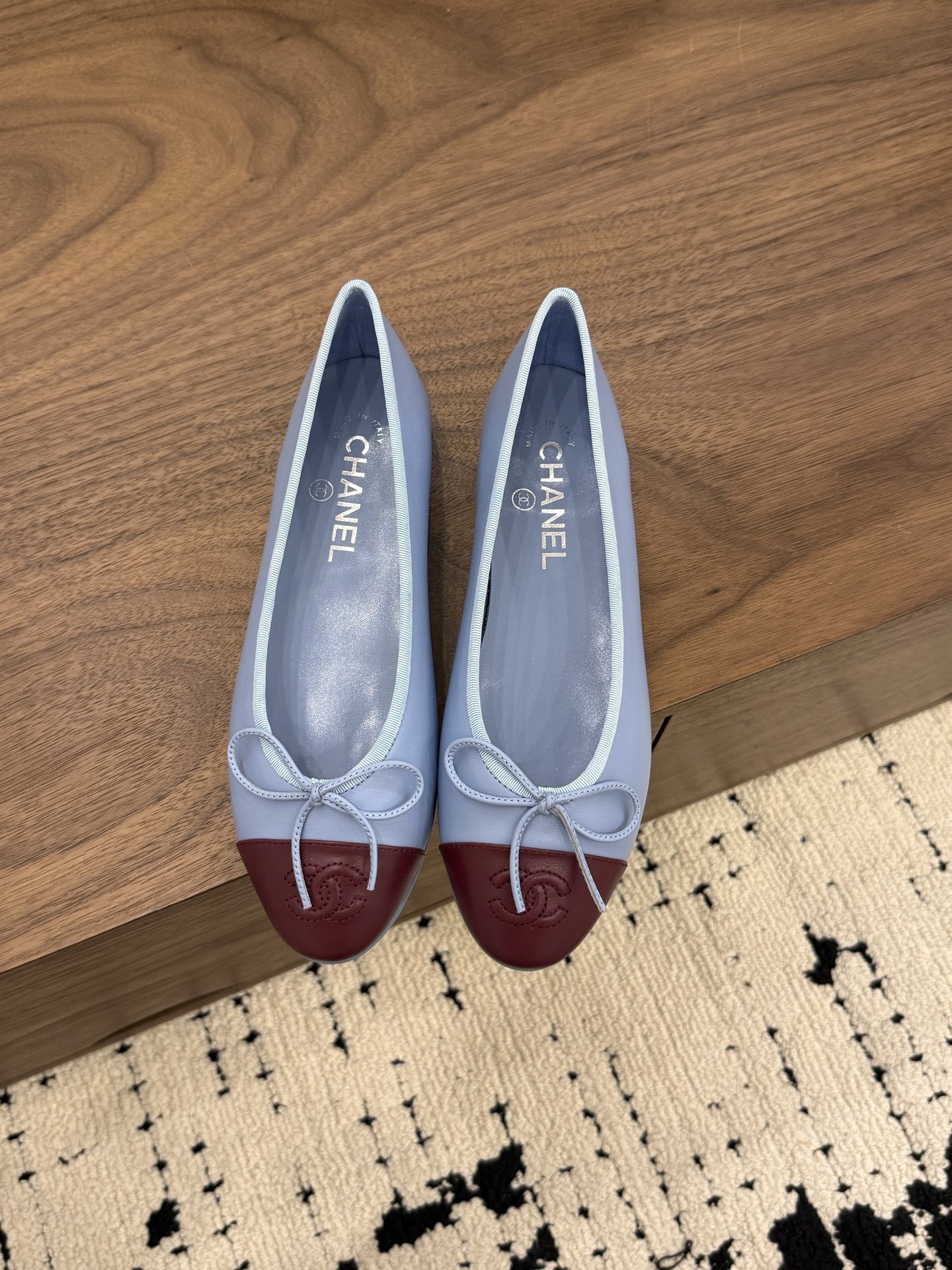 Chanel 26S Matthieu Blazy's Ballet Flats Burgundy Blue - Image 1