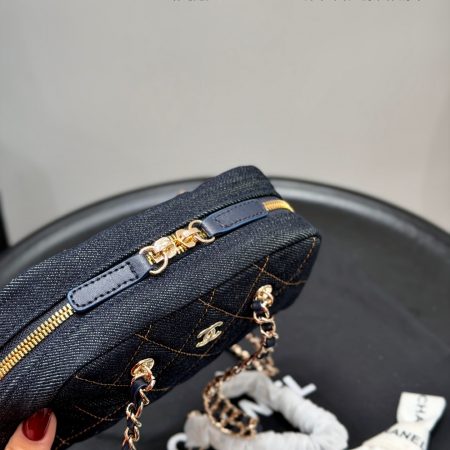 Chanel Denim Chain Bag - Image 8