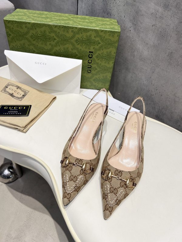 Gucci Women Slingback Pump with Horsebit