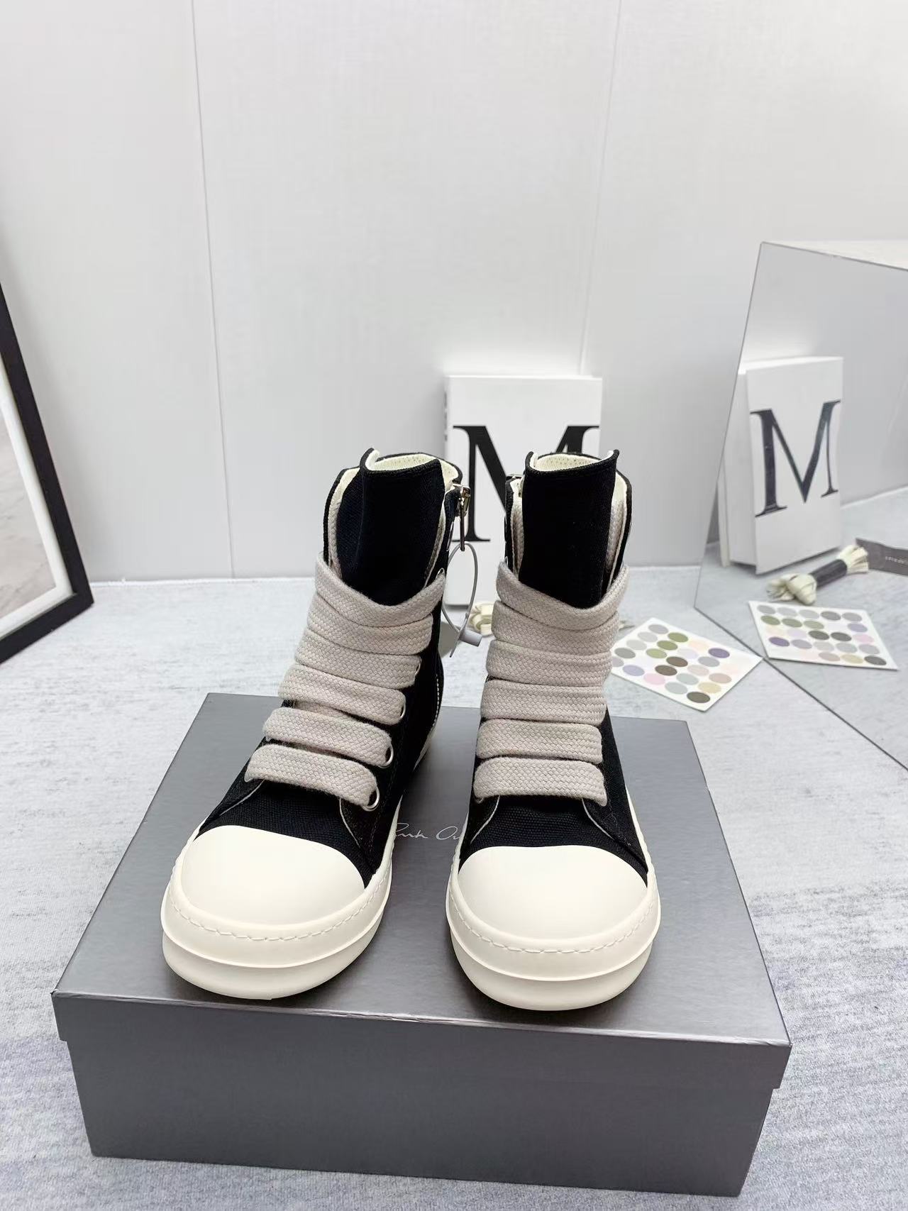 Rick Owens DRKSHDW Ramones High-Top Sneakers - Image 1