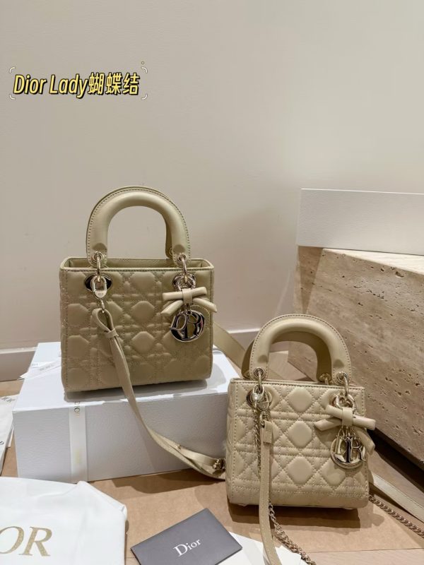 Dior Small & Micro Lady Dior My ABC Dior Bag with bow