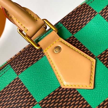 LV Damier Pop Speedy Bandoulière 40 Bag Jaune Mat - Image 7
