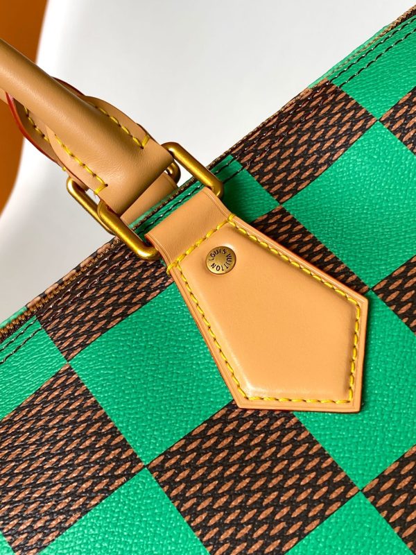 LV Damier Pop Speedy Bandoulière 40 Bag Jaune Mat