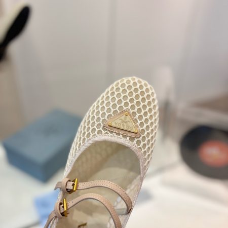 Prada Macramé mesh Mary Jane flats - Image 3
