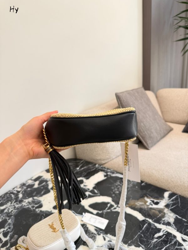Saint Laurent Raffia Lou Camera Bag
