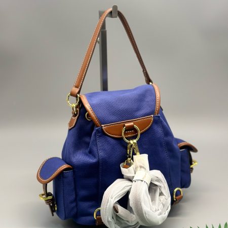 Miu Miu Canvas and Leather Backpack - Image 10