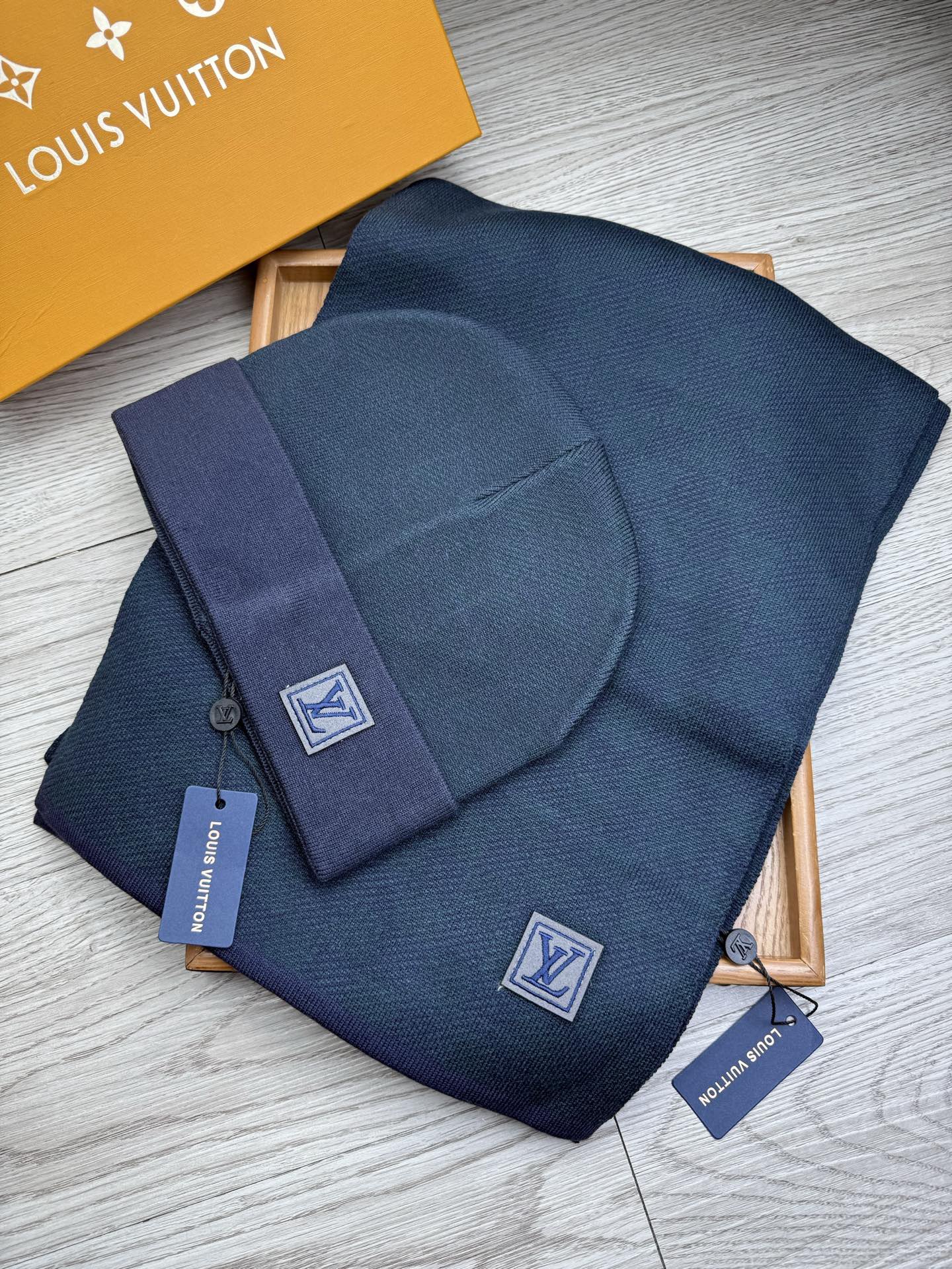 LV Winter Hat + Scarf - Image 1