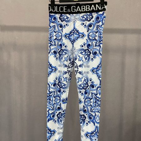 Dolce & Gabbana Majolica-print Jersey Leggings - Image 3