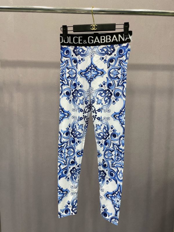 Dolce & Gabbana Majolica-print Jersey Leggings