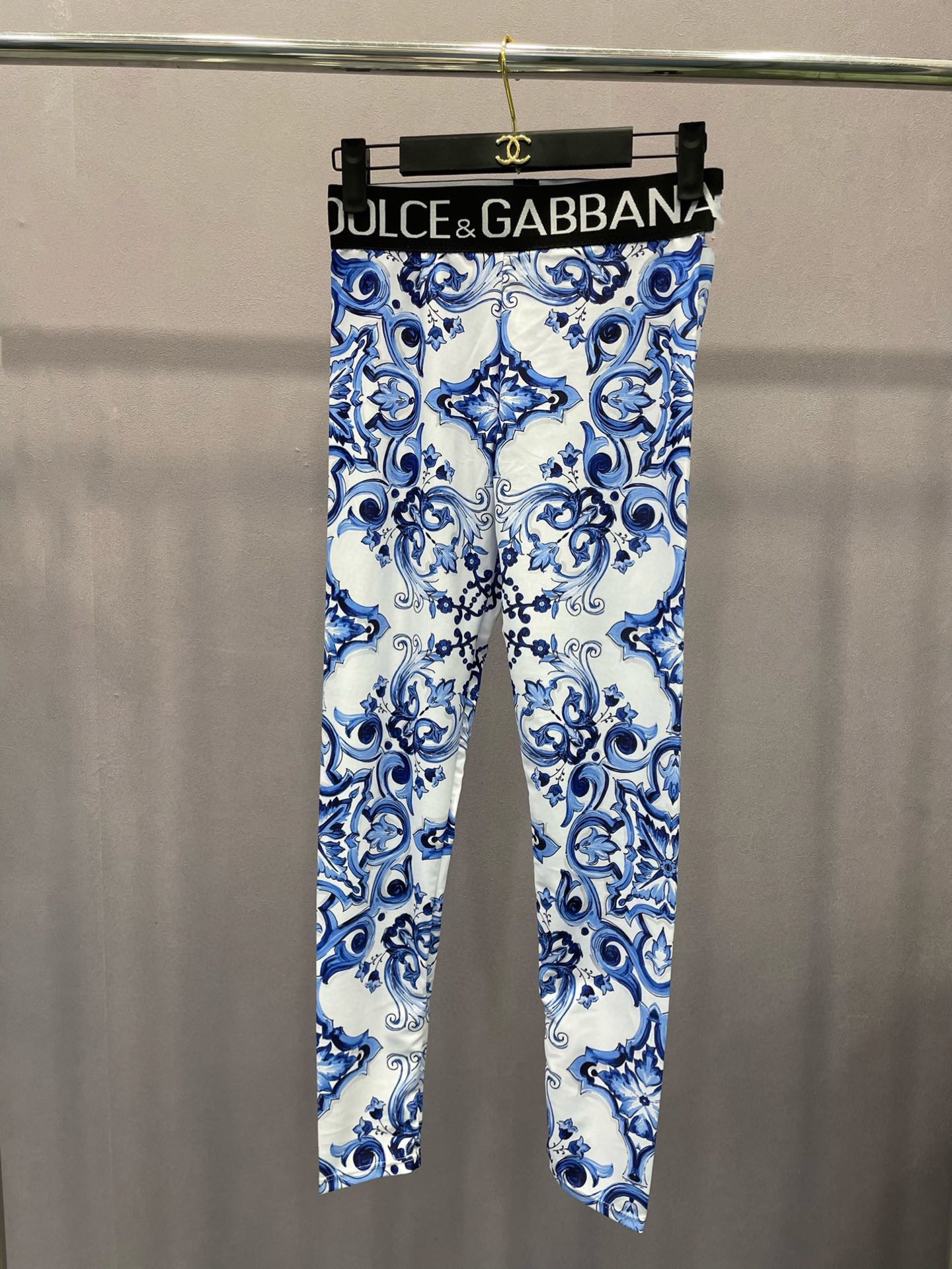 Dolce & Gabbana Majolica-print Jersey Leggings - Image 3