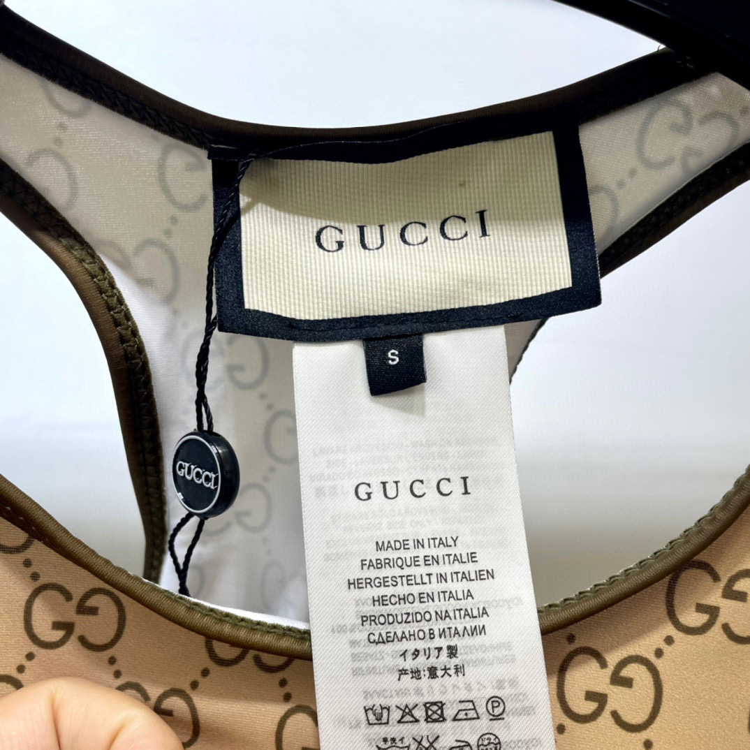 Gucci Brown GG Jacquard Leggings - Image 3
