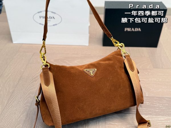 Prada Suede Shoulder Bag