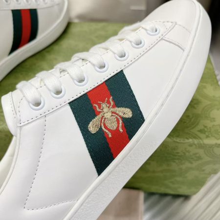 Gucci Ace Sneaker White Leather With Bee - Image 6