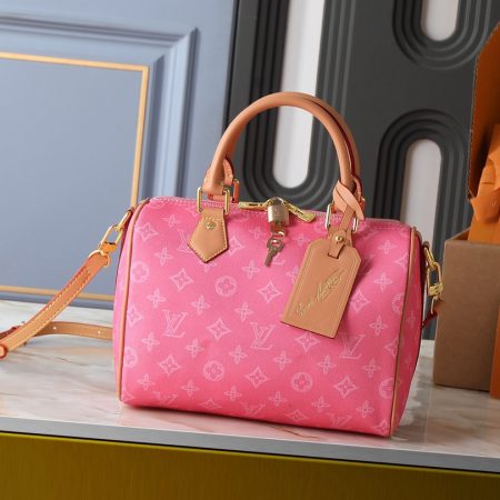 LV Speedy Bandoulière 25 Monogram Anniversary Canvas Bag Red - Image 2