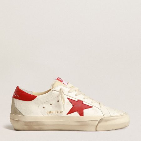 Golden Goose Super-Star LTD in nappa leather with red star and high tab - Image 5