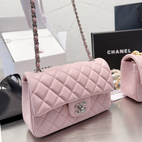 Chanel Classic Pink Flag Bag Small 20cm