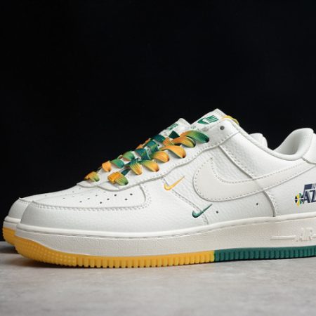 Nike Air Force 1 07 Low White Green Noise Yellow Shoes ZJ6695-303 - Image 6