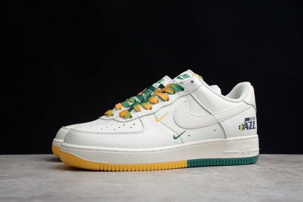 Nike Air Force 1 07 Low White Green Noise Yellow Shoes ZJ6695-303